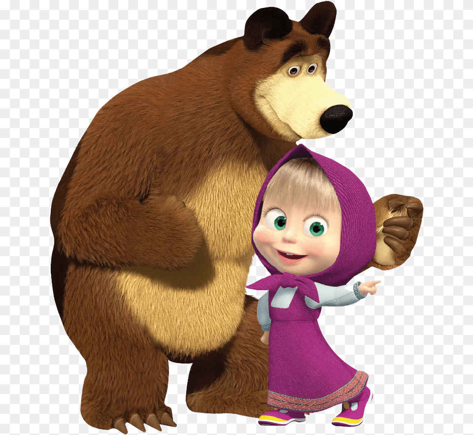 Molde Para Imprimir Masha And The Bear Sticker, Doll, Toy, Face, Head Png Image