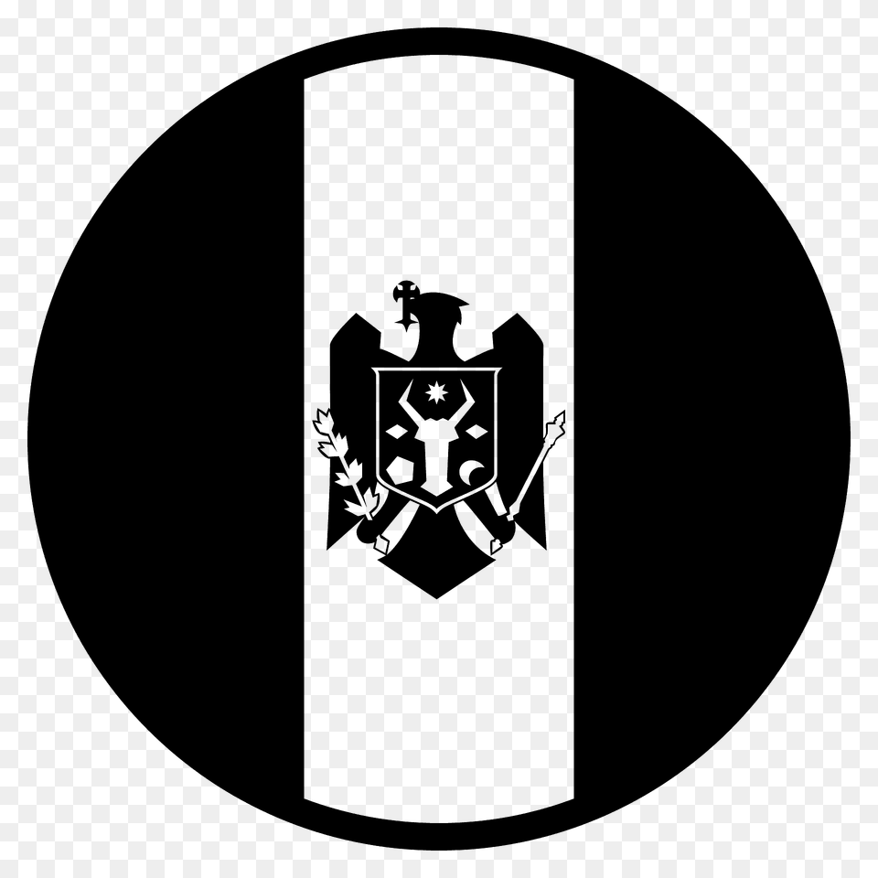 Moldova Flag Emoji Clipart, Emblem, Symbol, Disk Png