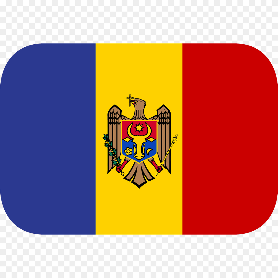 Moldova Flag Emoji Clipart, Logo, Emblem, Symbol Free Png