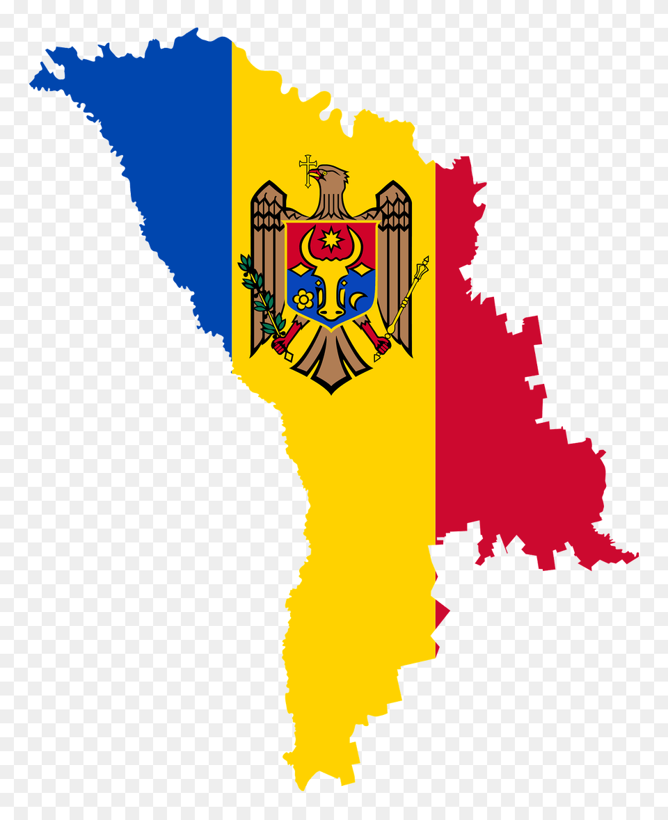 Moldova Map Flag Clipart Png