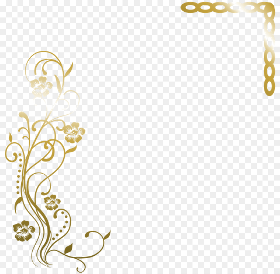 Moldura Borda Quadro Golden Dourado Ouro Gold Lucianob Moldura Dourado Em, Art, Floral Design, Graphics, Pattern Free Png Download