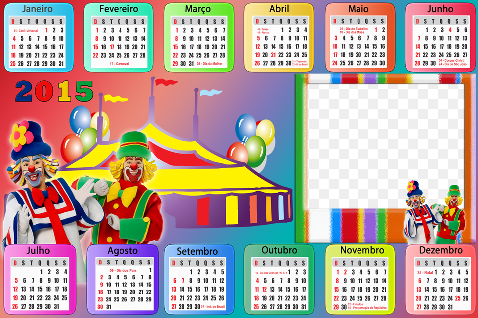 Moldura Circo Patati 2015 Calendario 2018 Do Patati Patata, Text, Calendar, Adult, Female Png