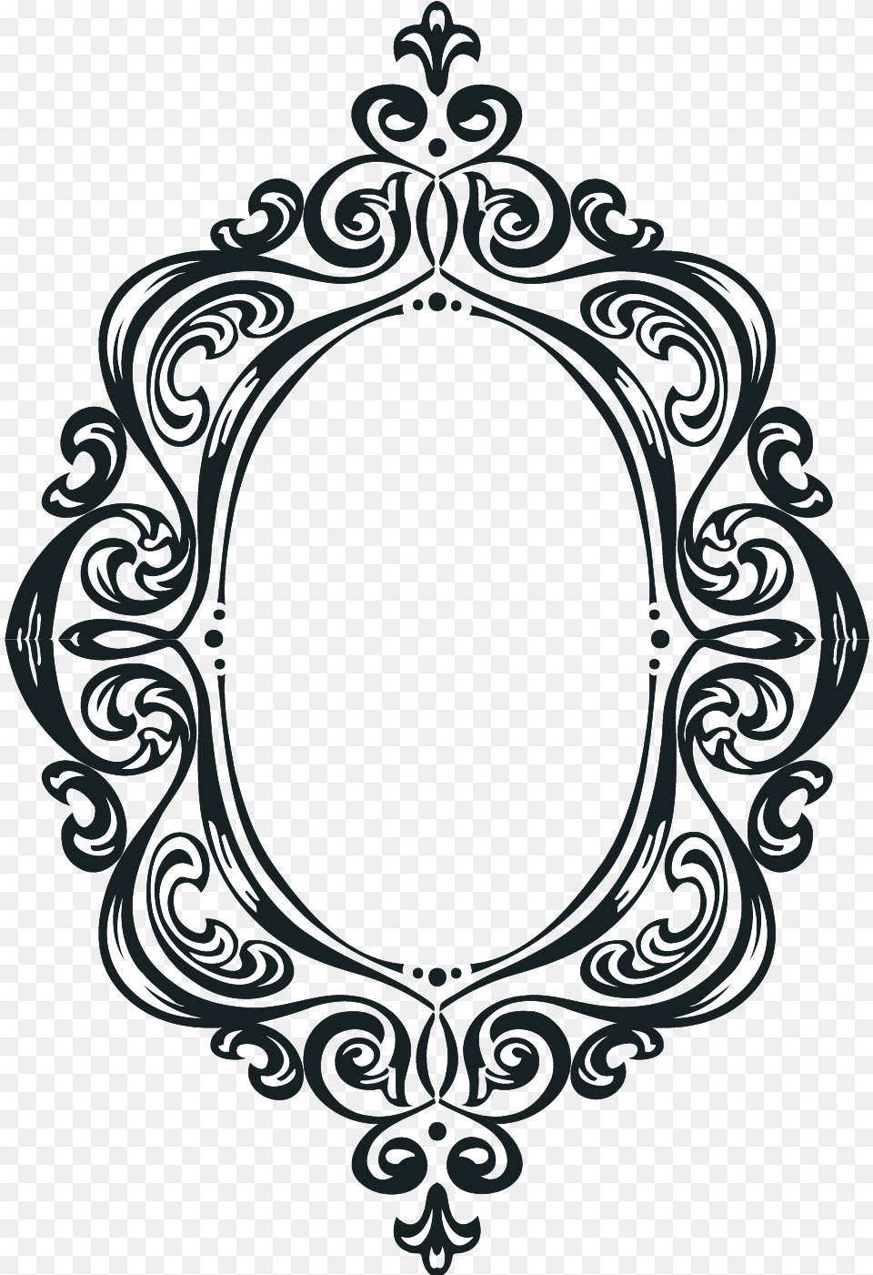 Moldura De Espelho Oval Png Image