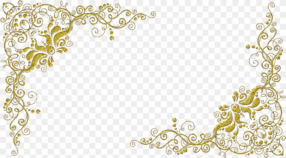 Moldura Dourada Arabescos, Art, Floral Design, Graphics, Pattern Free Png Download