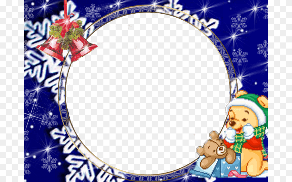 Moldura Foto Natal Baby Pooh Christmas, Head, Person, Flower, Plant Free Png