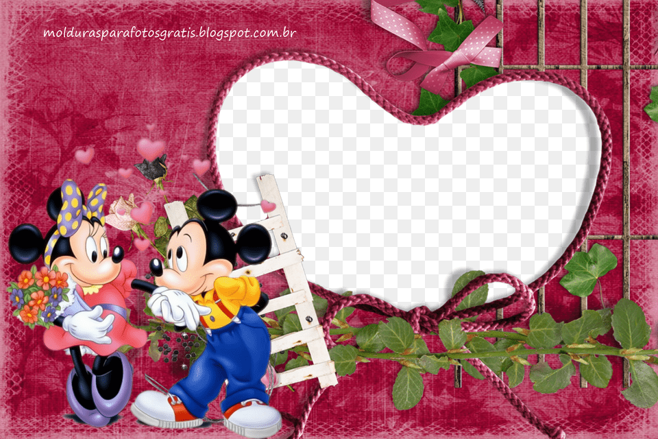 Moldura Para Fotos Mickey Amp Minnie Molduras Para Heart, Toy, Envelope, Greeting Card, Mail Free Transparent Png
