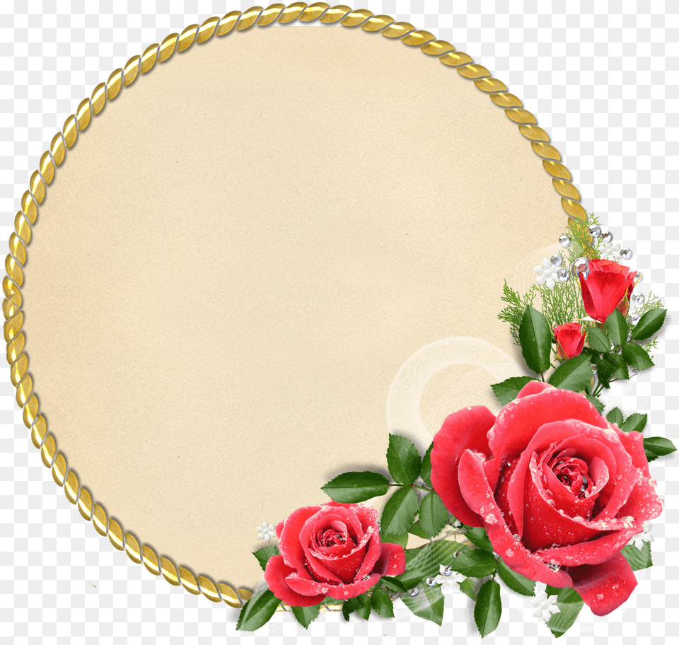 Molduras Arredondadas Com Flores Central Photoshop Moldura Redonda Com Flores, Flower, Flower Arrangement, Plant, Rose Free Png Download