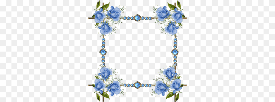 Molduras Com Flores Azul, Pattern, Anemone, Flower, Plant Png