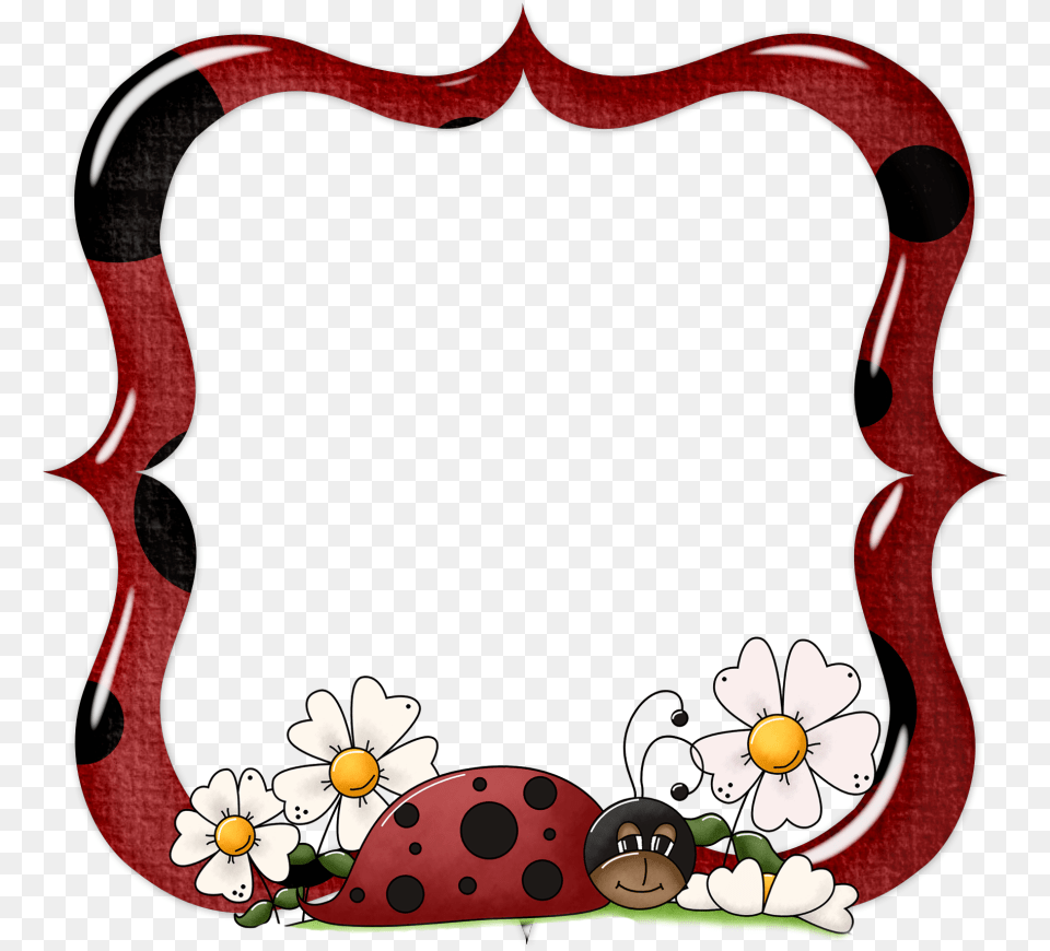 Molduras Ladybug Moldura Para Foto Ladybug, Flower, Plant, Daisy Png Image