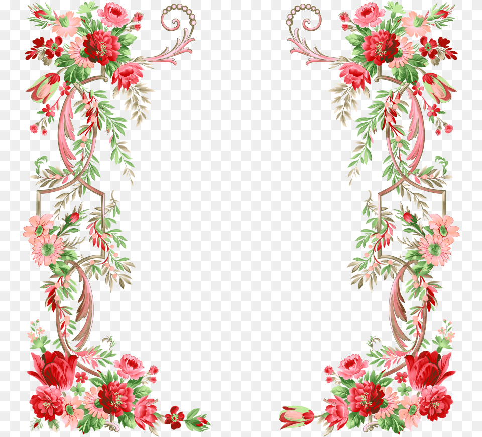 Molduras Transparent Flower Border Design Hd, Art, Floral Design, Graphics, Pattern Free Png Download