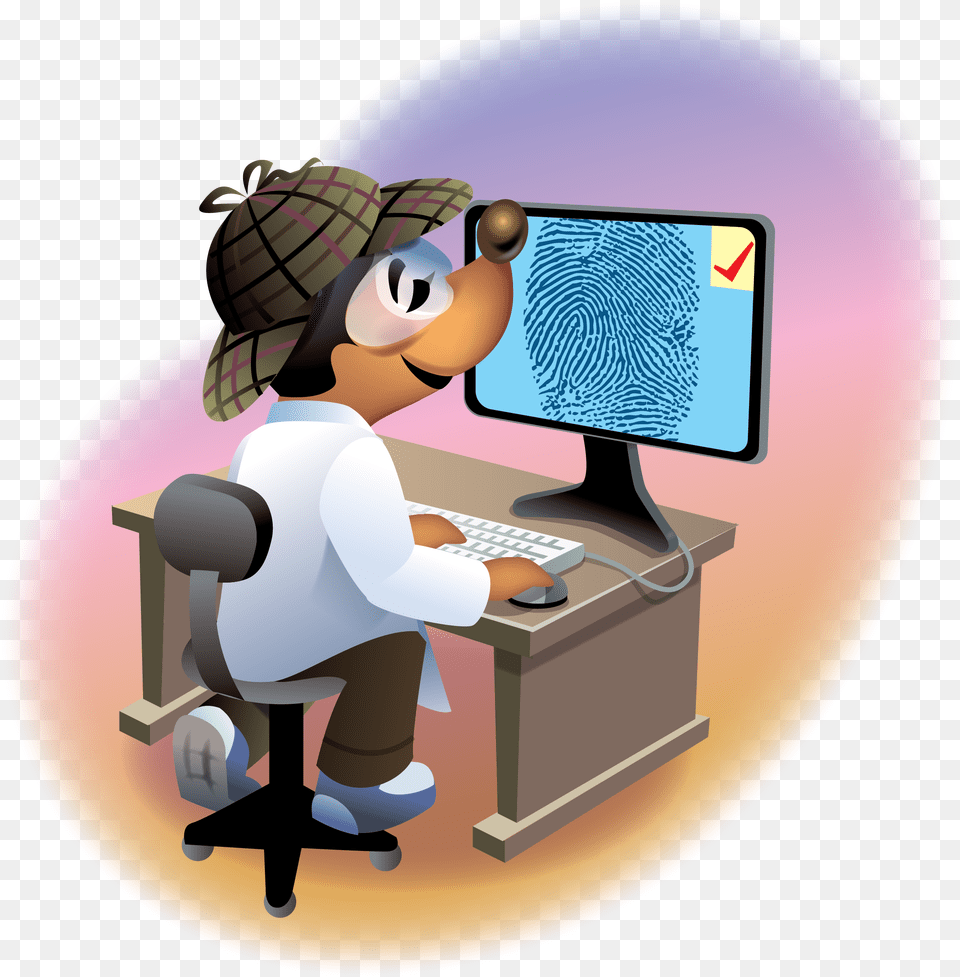 Mole Mole Using A Computer, Table, Furniture, Desk, Screen Png Image