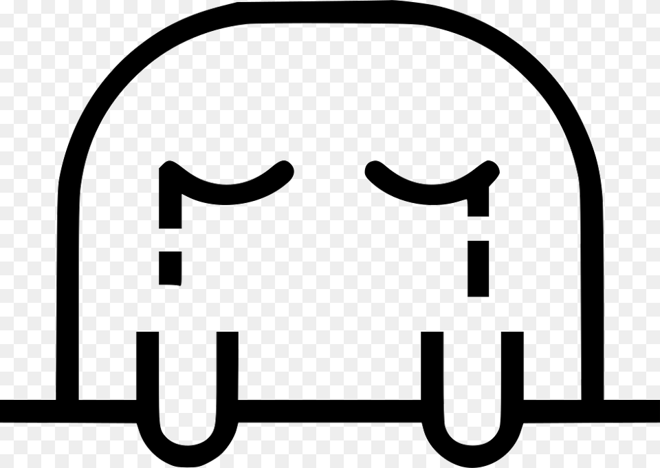Mole Sad Crying Face Fictional Icon, Stencil Free Transparent Png