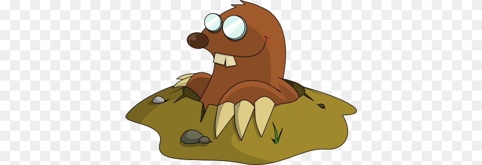 Mole With Glasses Clipart, Animal, Mammal, Fish, Sea Life Free Png Download