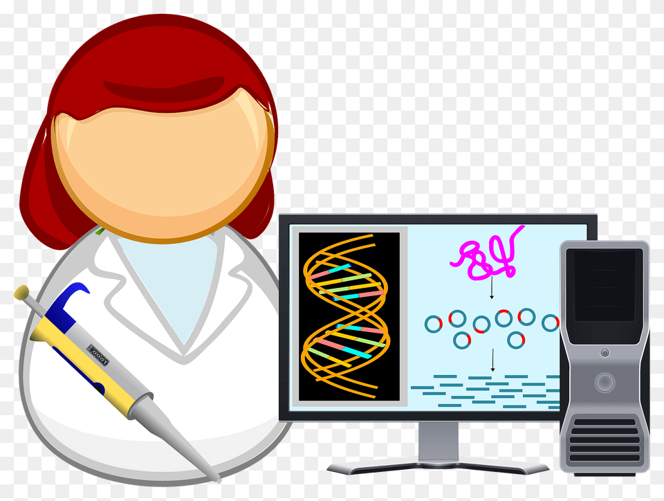 Molecular Biologist Clipart, Clothing, Coat, Lab Coat, Monitor Png