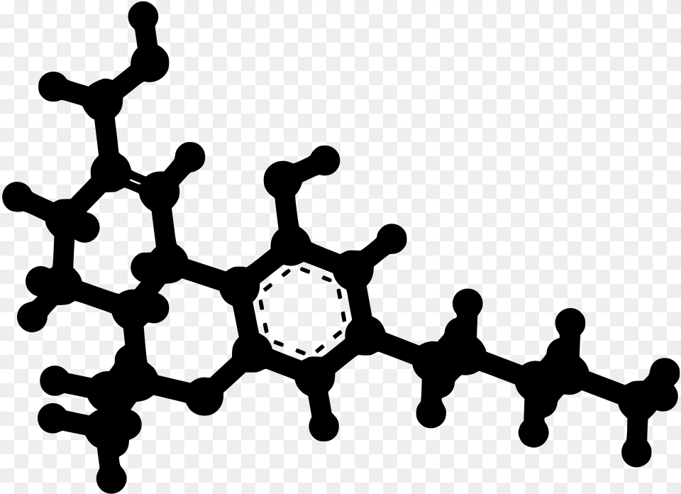Molecules Thc Thc Molecular Structure 3d, Gray Png Image