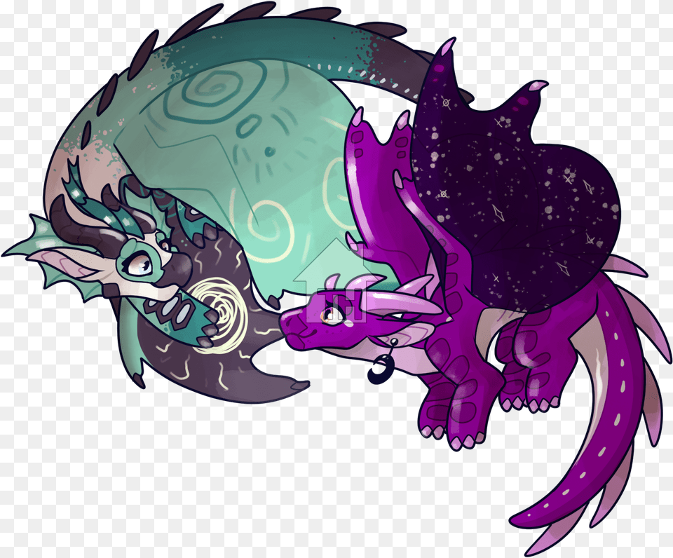 Molester Moon, Dragon, Purple Png Image