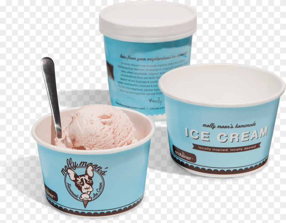 Molly Moon39s Ice Cream Cups Packaging Cup Ice Cream, Dessert, Food, Ice Cream, Frozen Yogurt Free Transparent Png