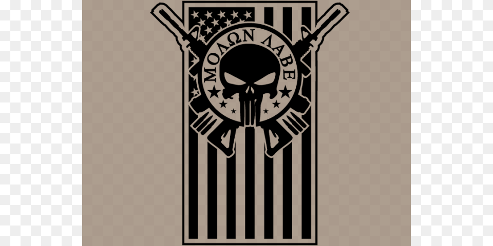 Molon Labe Clipart Stone Molon Labe Punisher Skull, Emblem, Symbol, Logo, Person Free Png