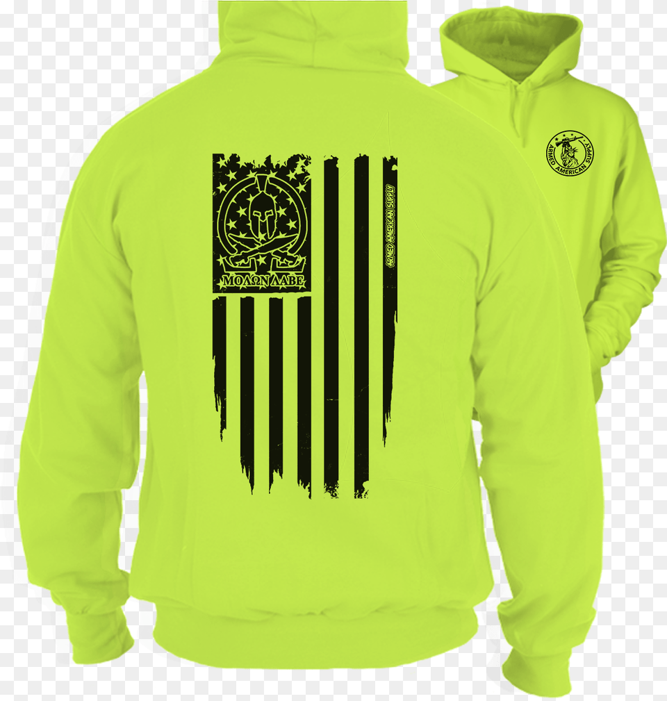 Molon Labe Ghost Flag Hivis Hoodie Four Leaf Clover Shirt, Sweatshirt, Clothing, Coat, Sweater Free Png