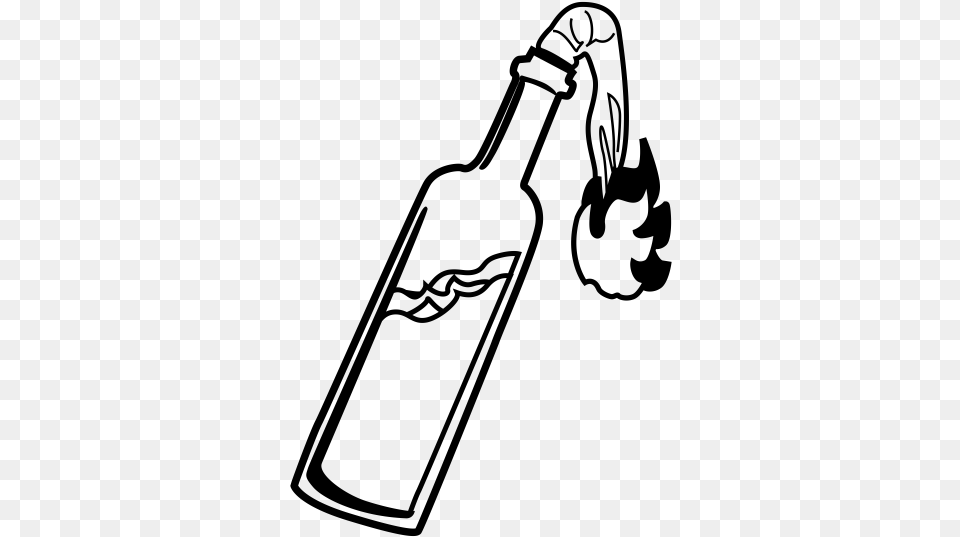 Molotov Cocktail, Gray Free Png Download