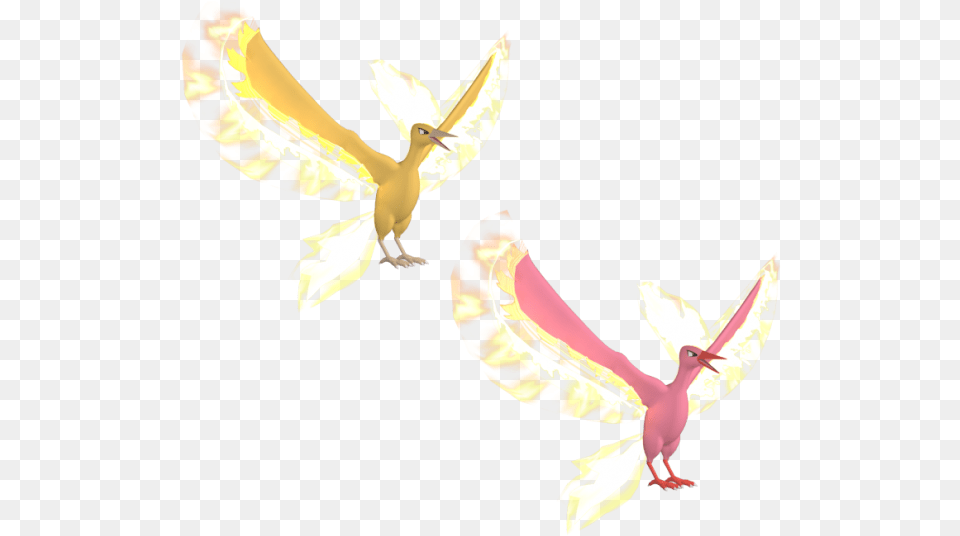 Moltres 3d Model Flock, Banana, Food, Fruit, Produce Png Image