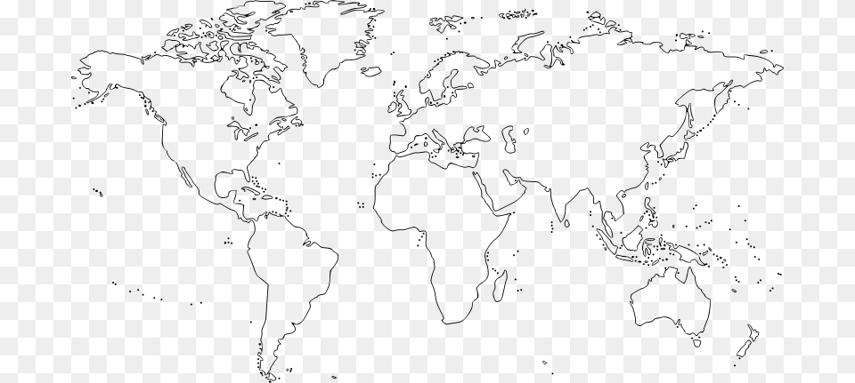 Molumen World Map, Gray Png Image