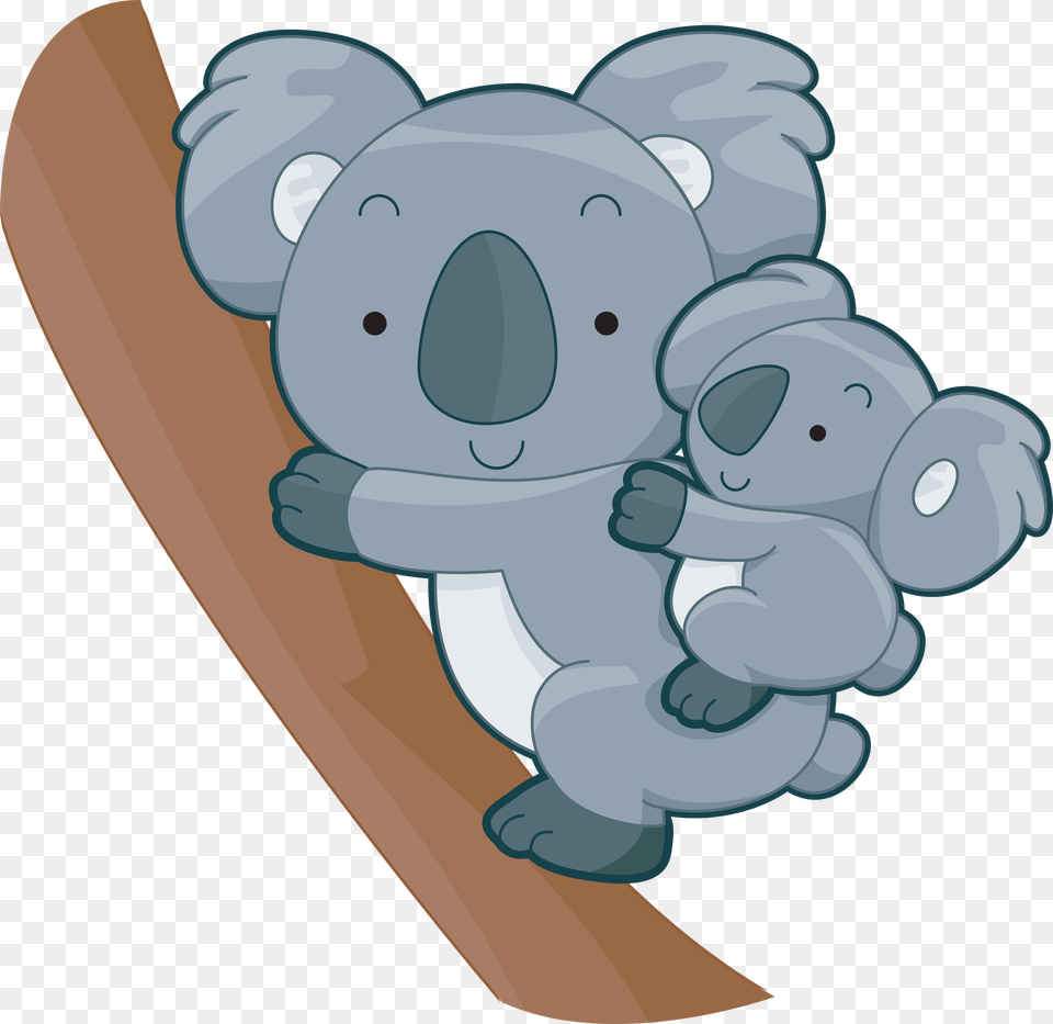 Mom And Baby Koala Clipart, Plush, Toy Free Png