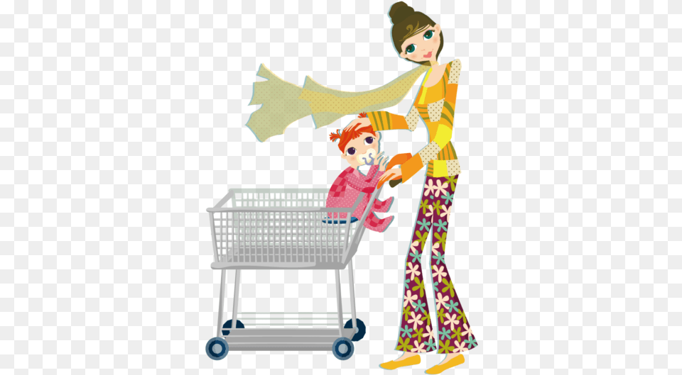 Mom And Baby Mother, Person, Face, Head, Shopping Cart Free Transparent Png