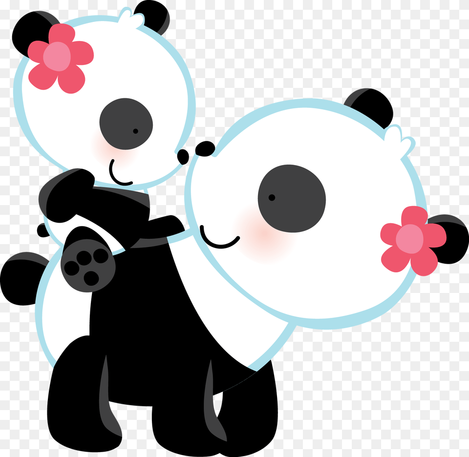 Mom And Baby Panda Clipart, Book, Comics, Publication, Nature Png Image