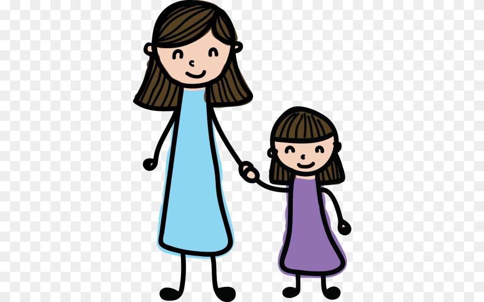 Mom And Child Clipart Nice Clip Art, Fashion, Cape, Clothing, Person Free Png Download