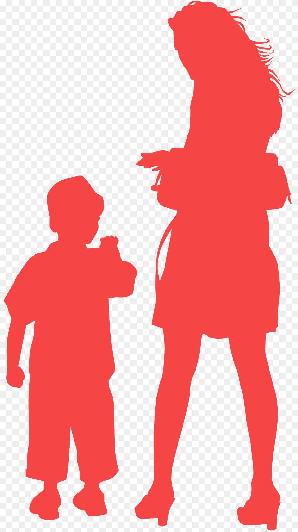 Mom And Child Silhouette, Person, Art Free Png