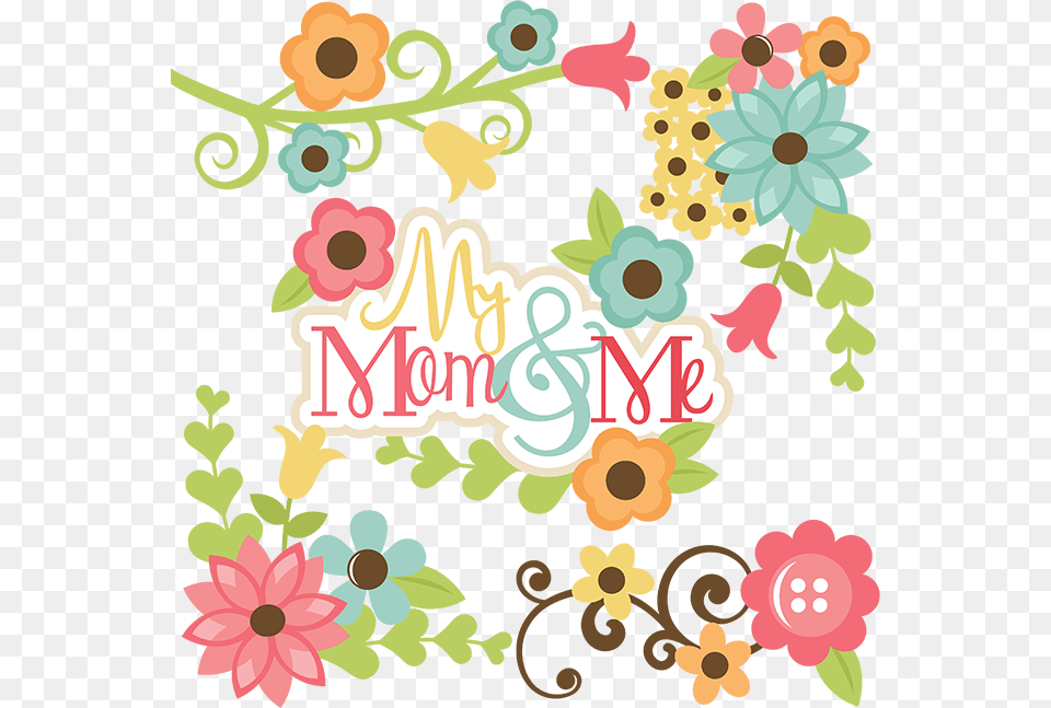 Mom And Daughter Scrapbook, Art, Floral Design, Graphics, Pattern Png Image