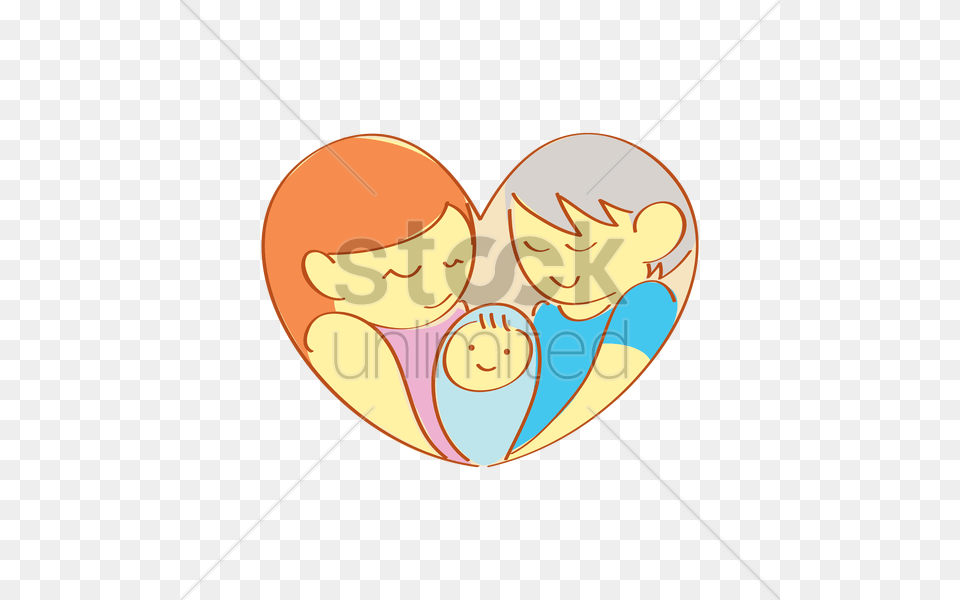 Mom And Grandmother Holding A Baby Vector, Heart, Balloon Free Transparent Png