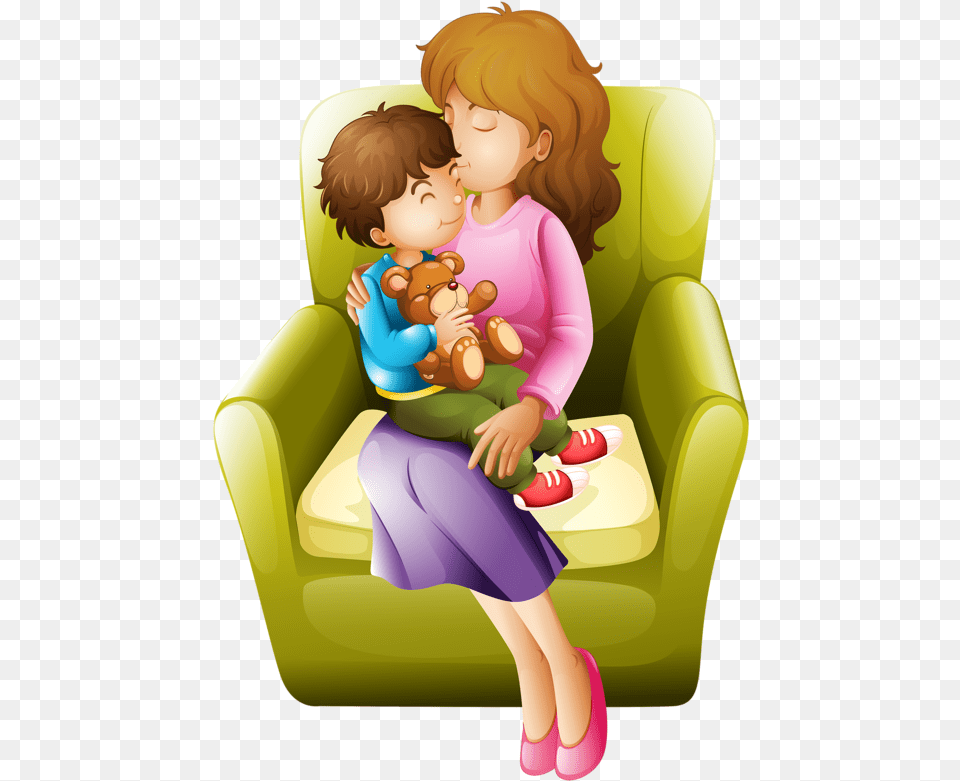 Mom And Son Activities Of A Mother, Furniture, Chair, Baby, Person Free Png