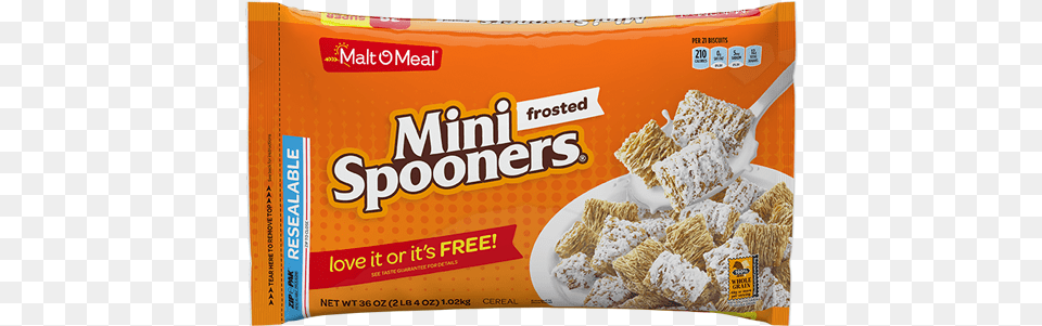 Mom Frosted Mini Spooners 36 Oz Cereales Malt O Meal, Bread, Cracker, Food, Snack Png