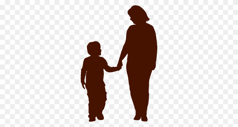 Mom Holding Kid Family Silhouette, Body Part, Hand, Person, Adult Free Transparent Png