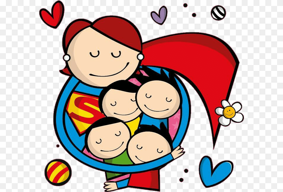 Mom Mother Supermom Supermamae Supergirl Kids Clipart Dia Das Mes, People, Person, Face, Head Free Png Download