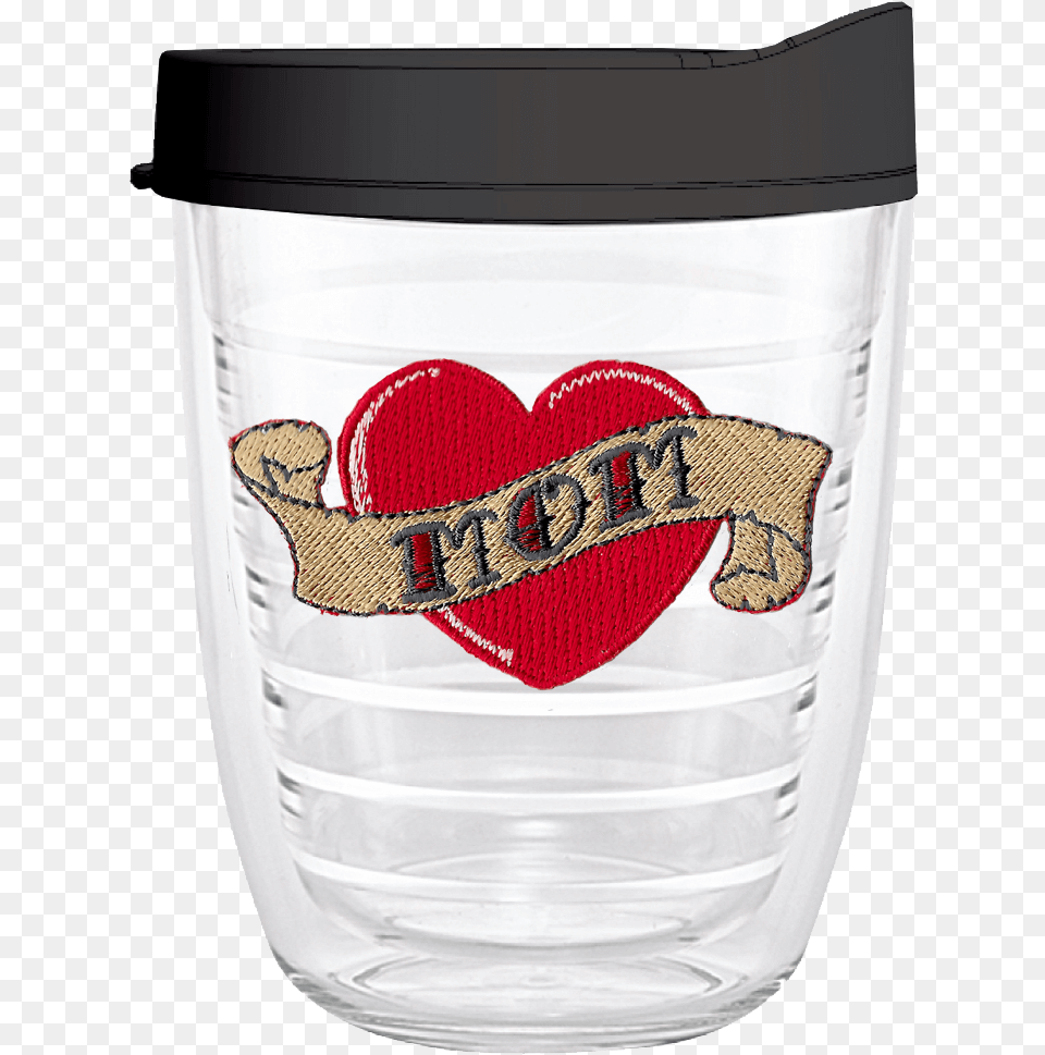 Mom Tattoo Heart 12oz Tumbler Cartoon, Jar, Glass, Cup Png Image