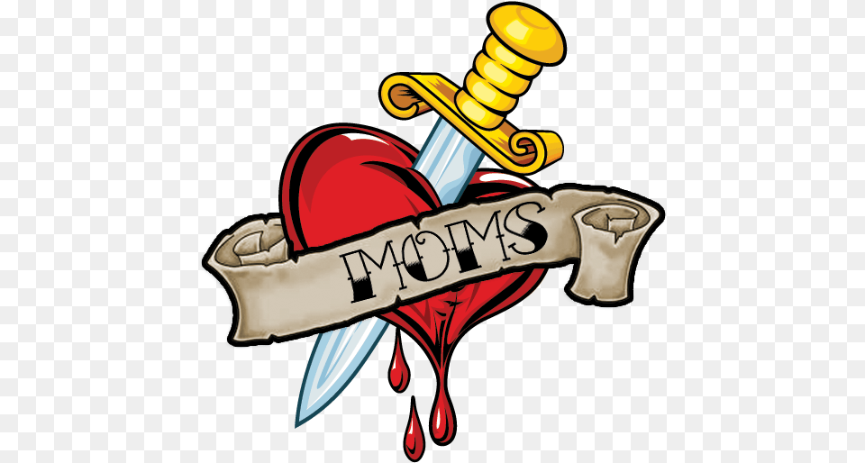 Mom Tattoo Mom Heart Tattoo, Sword, Weapon, Blade, Dagger Free Png Download