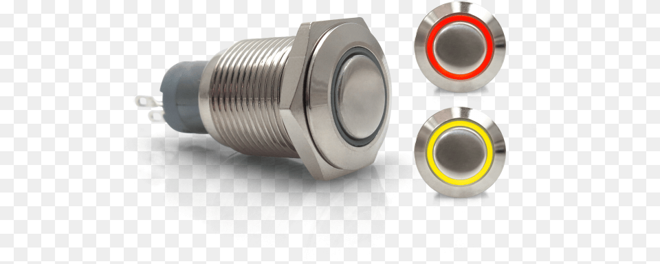 Momentary 16mm Red Or Yellow Ring Led Aluminum Billet 16mm Latching Billet Buttons With Led White Ring, Appliance, Blow Dryer, Device, Electrical Device Free Transparent Png