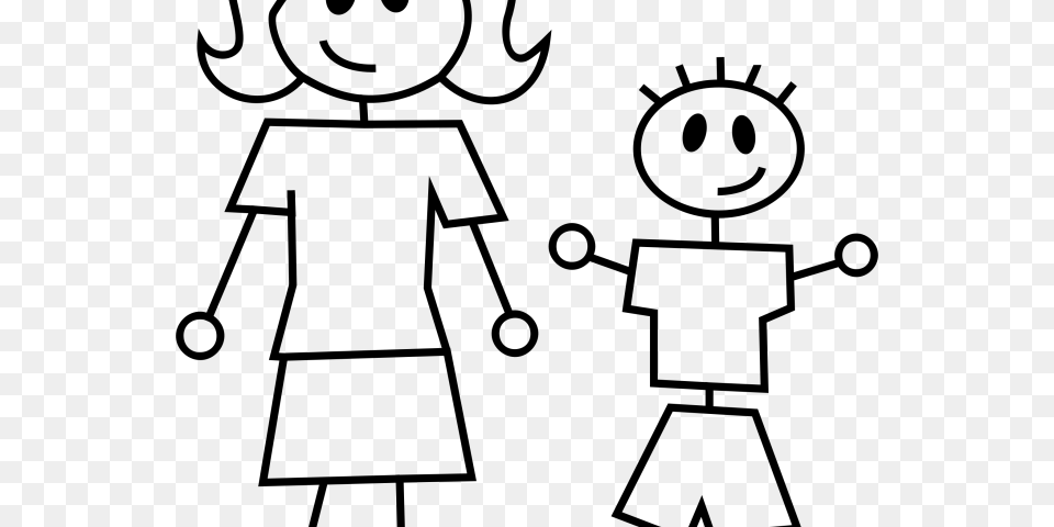 Mommy Clipart Stick Figure, Gray Free Transparent Png