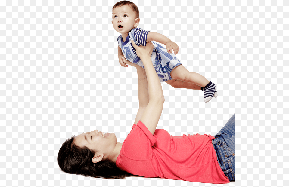 Mommy Plus Baby Jumping, Clothing, Shorts, Portrait, Photography Free Png Download