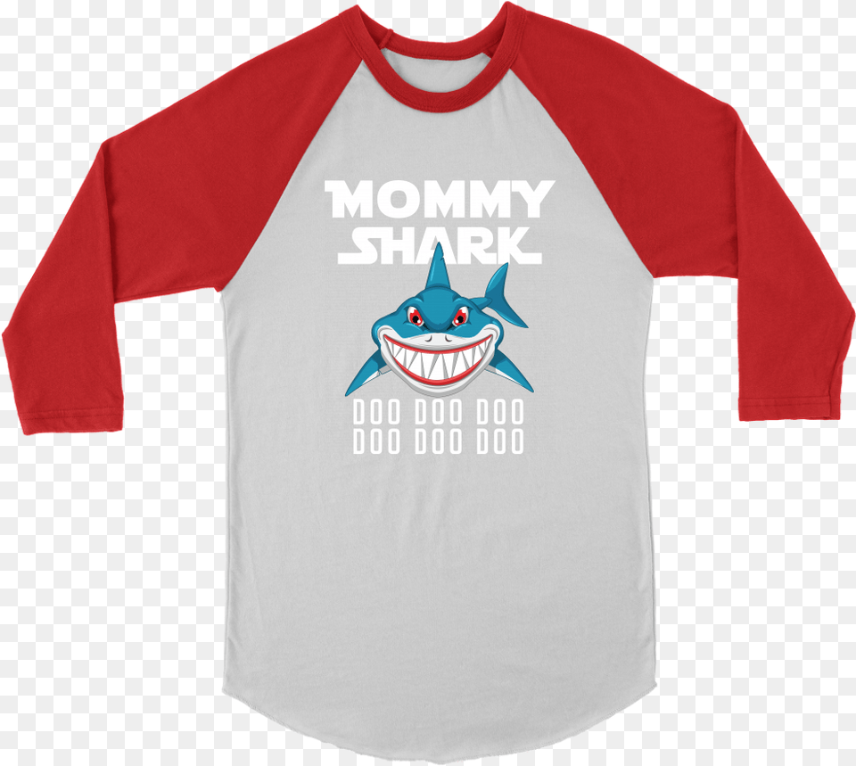 Mommy Shark Women 34 Raglan T Shirt Mother S Day Gift Seinfeld Rochelle Rochelle Shirt, Clothing, Long Sleeve, Sleeve, T-shirt Png
