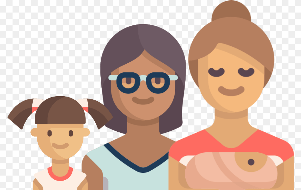 Moms And Daughter2x Cartoon, Baby, Person, Face, Head Png