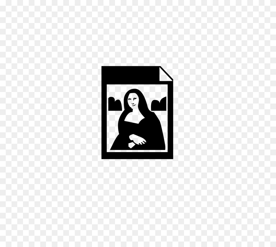 Mona Lisa Clip Art, Gray Free Png Download