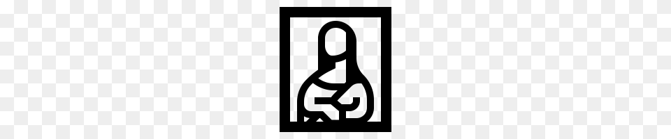 Mona Lisa Icons Noun Project, Gray Free Transparent Png