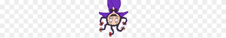 Mona The Vampire Hanging Upside Down, Purple, People, Person, Flower Free Png