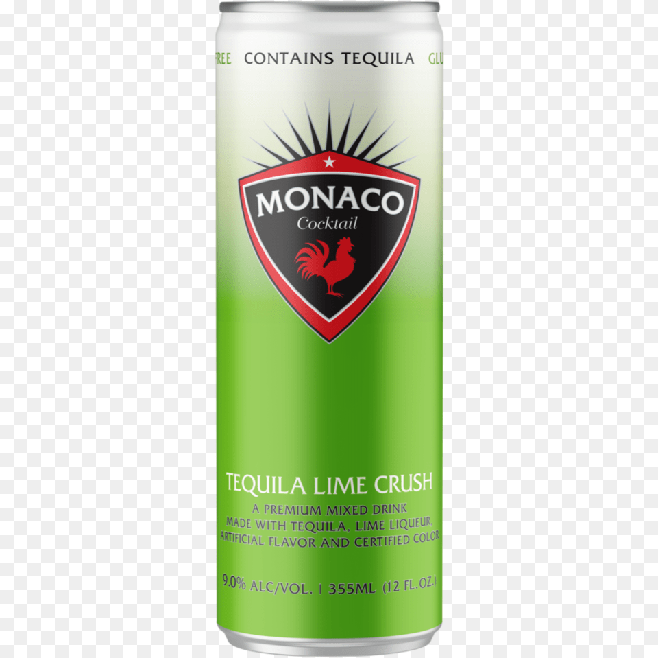 Monaco Cocktail Tequila Lime Crush Monaco Tequila Lime Crush, Can, Tin, Alcohol, Beer Png