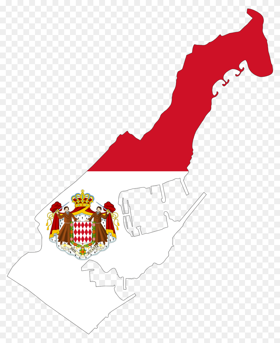 Monaco Map Flag With Coat Of Arms Clipart, Person, Outdoors, Nature, Chart Free Png