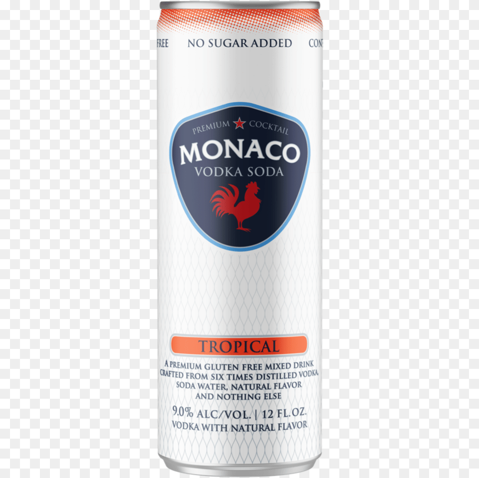 Monaco Vodka Soda Tropical, Tin, Poultry, Fowl, Chicken Free Transparent Png